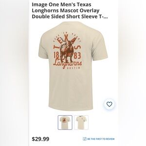 New Texas Longhorns Men's Short Sleeve Tee - Cream